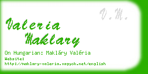 valeria maklary business card